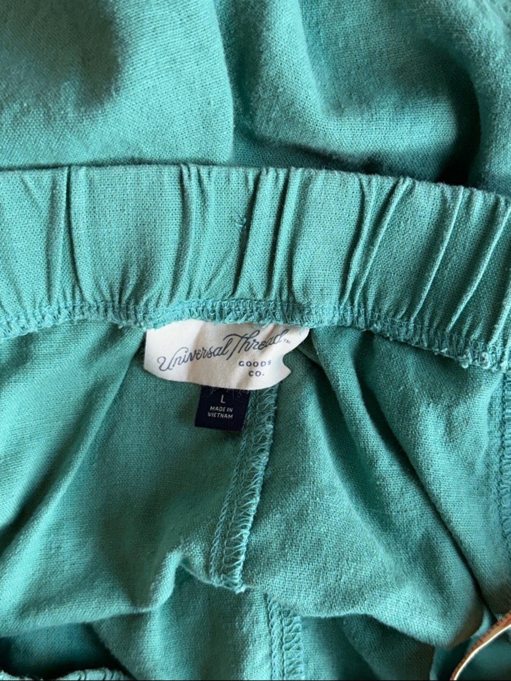Women’s Elastic-Waist Casual Shorts Old Navy green drawstring summer pockets - Picture 3 of 16